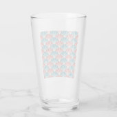 Muster für Red and Blue Peacock Schwanz Glas (Rückseite)
