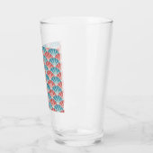 Muster für Red and Blue Peacock Schwanz Glas (Links)