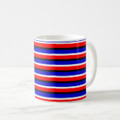 Muster für Red Blue Stripes Kaffeetasse (VorderseiteRechts)