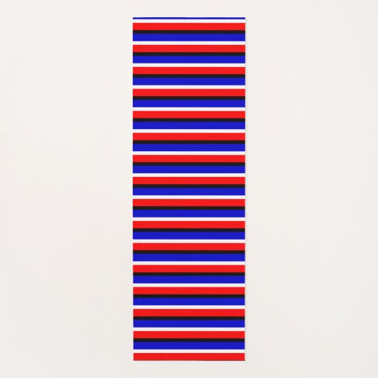 Muster für Red Blue Stripes Yogamatte (Vorderseite)