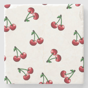 Muster für Red Cherries Steinuntersetzer