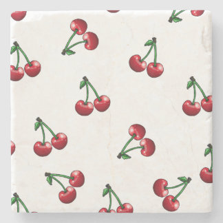 Muster für Red Cherries Steinuntersetzer
