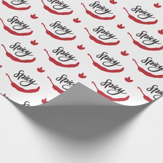 Muster für Red Chili Paprikaschoten Geschenkpapier (Ecke)