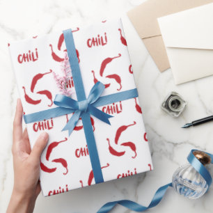 Muster für Red Chili Paprikaschoten Geschenkpapier