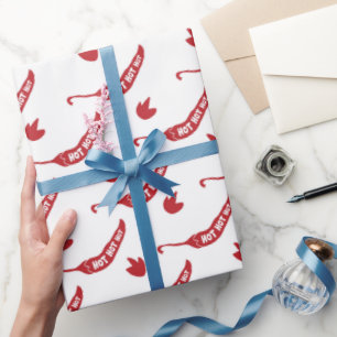 Muster für Red Chili Paprikaschoten Geschenkpapier