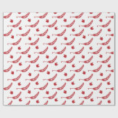 Muster für Red Chili Paprikaschoten Geschenkpapier (Flach)