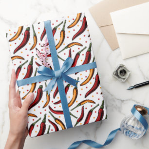 Muster für Red Chili Paprikaschoten Geschenkpapier