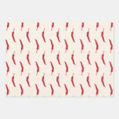 Muster für Red Chili Paprikaschoten Geschenkpapier Set (Vorderseite 3)