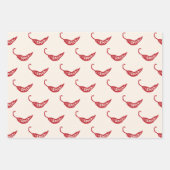 Muster für Red Chili Paprikaschoten Geschenkpapier Set (Vorderseite)