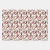 Muster für Red Chili Paprikaschoten Geschenkpapier Set (Vorderseite 3)