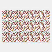 Muster für Red Chili Paprikaschoten Geschenkpapier Set (Vorderseite 2)