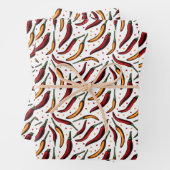 Muster für Red Chili Paprikaschoten Geschenkpapier Set (Beispiel)