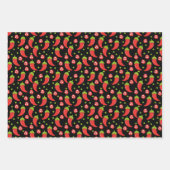 Muster für Red Chili Paprikaschoten Geschenkpapier Set (Vorderseite)