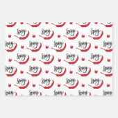 Muster für Red Chili Paprikaschoten Geschenkpapier Set (Vorderseite 2)