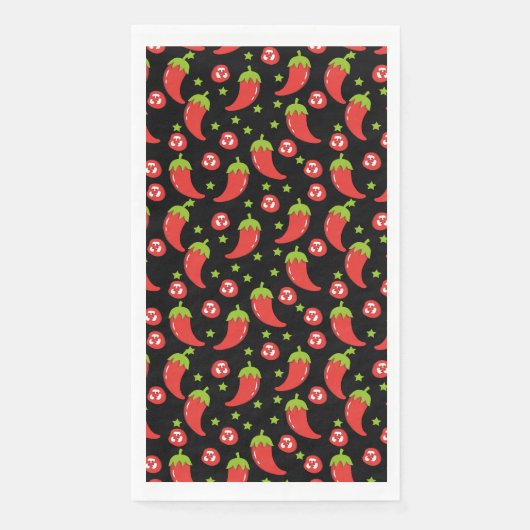 Muster für Red Chili Paprikaschoten Serviette (Vorderseite)