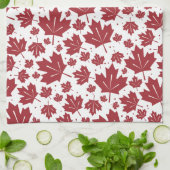 Muster für Red Maple-Blätter Geschirrtuch (Gefaltet)