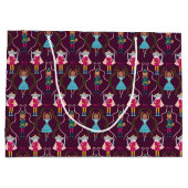 Muster für Red Nutcracker Große Geschenktüte (Rückseite)