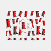 Muster für Red Steam Train - Angepasster Name Fleecedecke (Vorderseite (Horizontal))