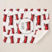 Muster für Red Steam Train - Angepasster Name Sherpadecke (Vorderseite (Horizontal))