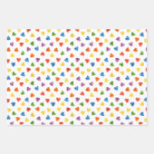 Muster für Regenbogen-Herzen und Blume Geschenkpapier Set (Vorderseite 2)