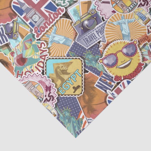 Muster für Reiseschilder Seidenpapier (Detail)