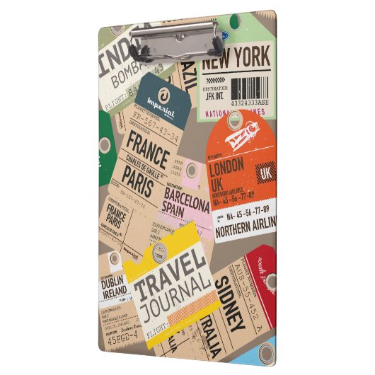 Muster für Reiseziele Klemmbrett (Links)