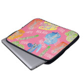 Muster für Reiseziele Laptopschutzhülle (Vorne Knopf)