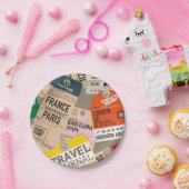 Muster für Reiseziele Pappteller (Party)