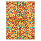 Muster für Retro 70er Groovy Fall Herbstelemente Tischdecke (Vorderseite)