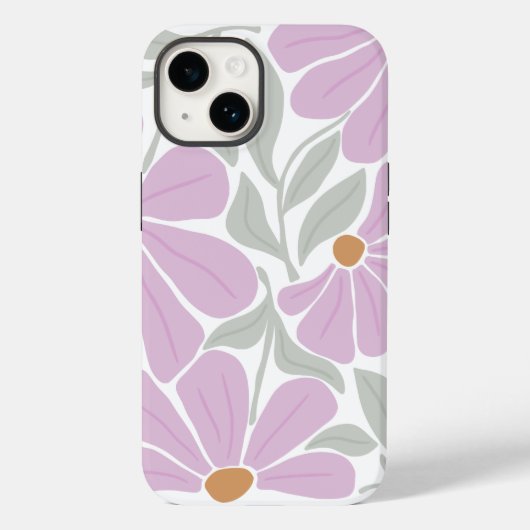 Muster für Retro-Blume Case-Mate iPhone Hülle (Rückseite)