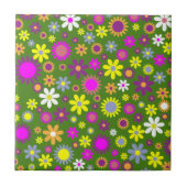 Muster für Retro-Blume - Hintergrundbild der 70er Fliese (Vorderseite)