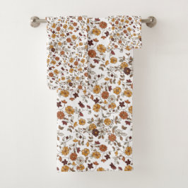 Muster für Retro-Boho-Blume Badhandtuch Set