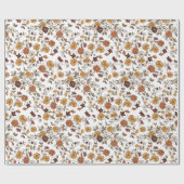 Muster für Retro-Boho-Blume Geschenkpapier (Flach)