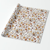 Muster für Retro-Boho-Blume Geschenkpapier (Ungerollt)