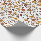 Muster für Retro-Boho-Blume Geschenkpapier (Ecke)