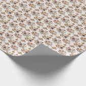 Muster für Retro-Boho-Blume Geschenkpapier (Ecke)