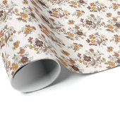 Muster für Retro-Boho-Blume Geschenkpapier (Rolleneckpunkt)