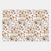 Muster für Retro-Boho-Blume Geschenkpapier Set (Vorderseite 3)
