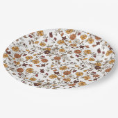 Muster für Retro-Boho-Blume Pappteller (Schrägansicht)