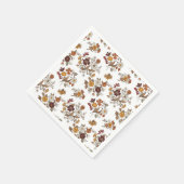 Muster für Retro-Boho-Blume Serviette (Ecke)