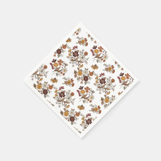 Muster für Retro-Boho-Blume Serviette (Ecke)