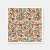 Muster für Retro-Boho-Blume Serviette (Vorderseite)