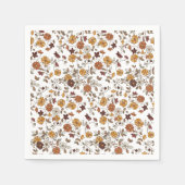 Muster für Retro-Boho-Blume Serviette (Vorderseite)