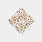 Muster für Retro-Boho-Blume Serviette (Ecke)
