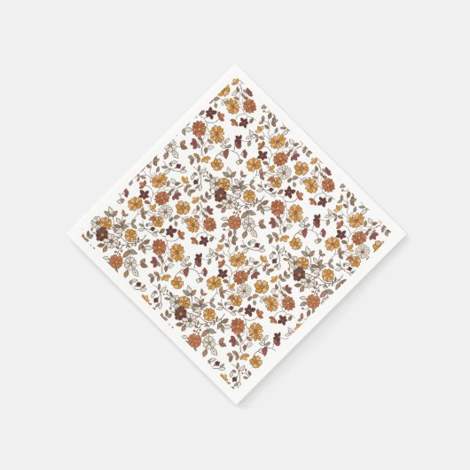 Muster für Retro-Boho-Blume Serviette (Ecke)