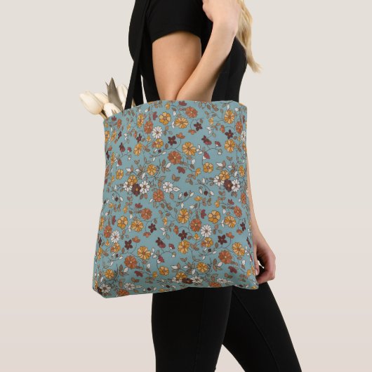 Muster für Retro-Boho-Blume Tasche (Von Nahem)
