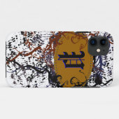 Muster für Retro-Damast mit Monogramm-Buchstaben P Case-Mate iPhone Hülle (Rückseite (Horizontal))