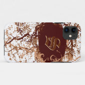 Muster für Retro-Damast mit Monogramm-Buchstaben S Case-Mate iPhone Hülle (Rückseite (Horizontal))