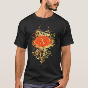 Muster für Retro-Damast mit Monogramm-Buchstaben X T-Shirt