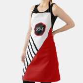 Muster für Retro-Farbblockstreifen mit Monogramm Schürze (InSitu)